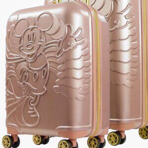 NWT SMALL 21 INCH ROSE GOLD/ FUL Disney Mickey Mouse Rolling LUGGAGE